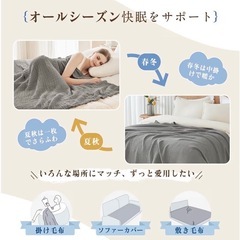 【新品3枚セット】　6枚重ねガーゼブランケット　綿100% オールシーズン 肌掛けシングル　の画像