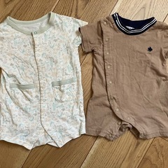 男の子 50〜70cm半袖ロンパース7点の画像