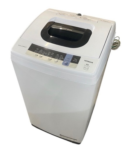 日立 全自動洗濯機 5kg  slim＆compact