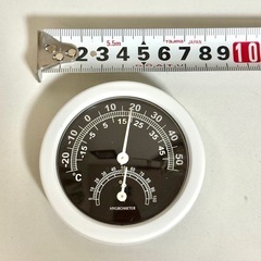 【300円・動作確認済】温湿度計（アナログ・白フレーム）の画像