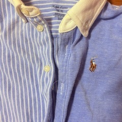 Ralph Lauren ロンパース 75cm 半袖 ストライプ 男の子 の画像