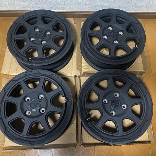 値下げ　ロックケリーアルミホイール4本セット　14インチ 4.5J PCD100 4穴　　