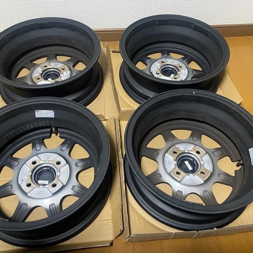 値下げ　ロックケリーアルミホイール4本セット　14インチ 4.5J PCD100 4穴　　