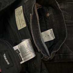 ディーゼル 黒 33インチ L リー濃グレー Mの画像