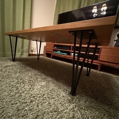 無垢材オーク5枚板 ローテーブルの画像