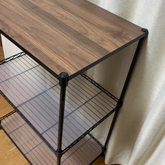 美品 天板付きスチールラック 棚板シート付の画像