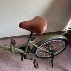 オシャレ折りたたみ自転車カゴ付きの画像