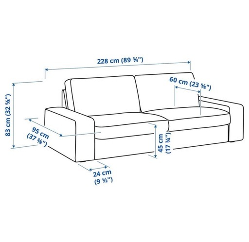 IKEA KIVIK ソファ3人
