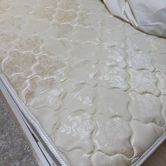 【無料】セミダブル ベッドフレーム＋マットレスセット 収納付き の画像