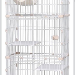 アイリスオーヤマ ウッディキャットケージ ナチュラル 3段の画像