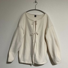 【超美品】ホワイト フリースジャケット オーバーサイズの画像