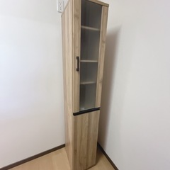 ニトリ 木柄 スリム キャビネットの画像