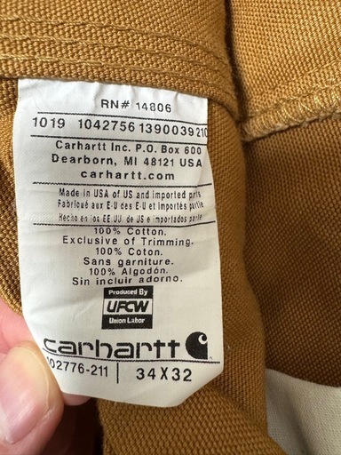 Maid in Maid in USA/Carhartt ブラウン オーバーオール