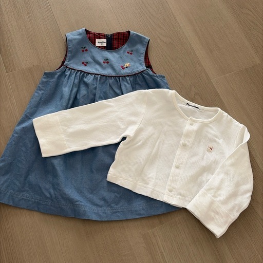 familiar 女の子 80cm　セット ワンピース