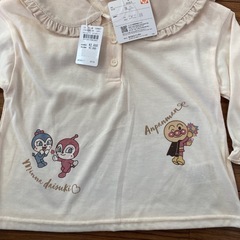 2860円→500キッズ　ガールズ　アンパンマン　長袖カットソー　長Tシャツ 95センチの画像