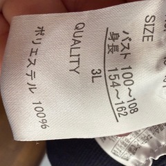 ペプラム風ニットベスト紺色　3Lの画像