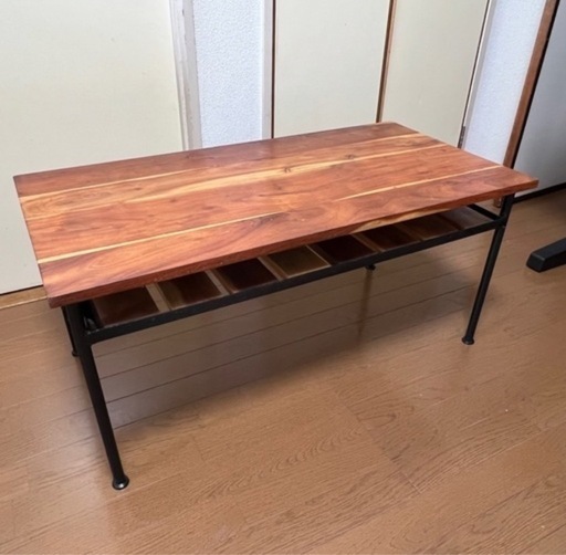 木製 ローテーブル アイアン 座卓　