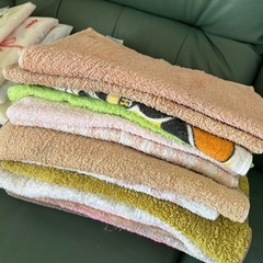 中古タオルセット 25枚 フェイスタオル 介護 掃除 ペット用　古タオルの画像