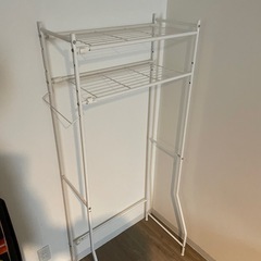 洗濯　ラック　収納　ランドリーラック　ホワイトの画像