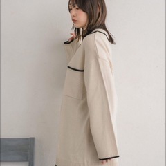 新品 Retro girl ベージュ ニットカーディガンの画像