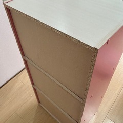 カラーボックス3段ピンクの画像