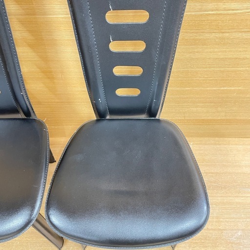 【e69ダイニングチェア】大塚家具2脚 ブラック