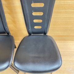 【e69ダイニングチェア】大塚家具2脚 ブラックの画像