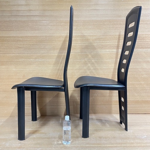 【e69ダイニングチェア】大塚家具2脚 ブラック