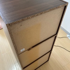 カラーボックス3段茶色の画像