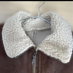 Smart Standard ブラウンレザーシェルパ 襟ジャケット Lサイズの画像