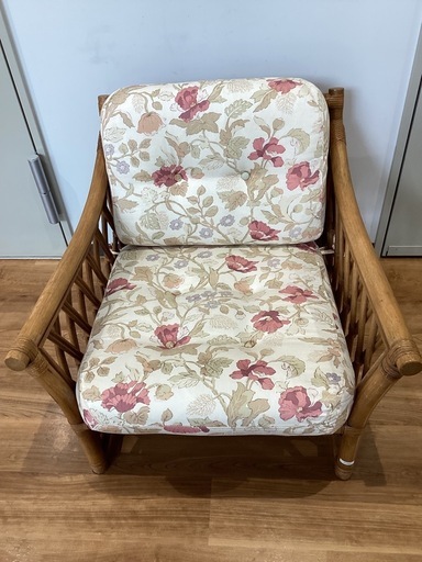 ラタン　パーソナルソファー【町田市再生家具】253863