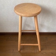 木製スツール　ハイチェア　北欧ビンテージ　アンティークの画像