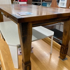 リユースマン倉敷、レトロテーブル、ブラウンの画像