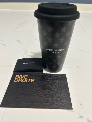 星柄デザインのブラックタンブラー、SAINT LAURENT