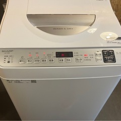 【中古】大阪引取限定　SHARP 縦型洗濯乾燥機 ES-TX5E-S 5.5kg【KSC1F152】の画像