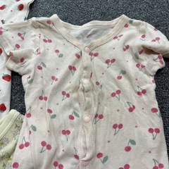 バースデイ ことり オーバーオール＋肌着3枚セット 70-80の画像