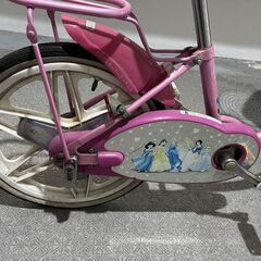 子供用　自転車　17インチ相当　ピンク　ディズニープリンセスの画像
