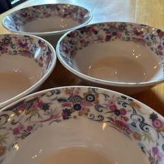 どんぶり　レトロ　花柄　美品　ビンテージ　
の画像