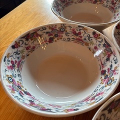 どんぶり　レトロ　花柄　美品　ビンテージ　
の画像