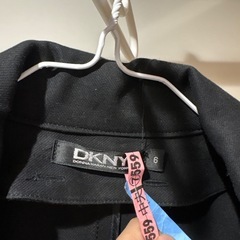 DKNY ブラック ステンカラーコート の画像