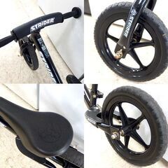 STRIDER 12 ストライダー 12インチ ブラック バランスバイク 足蹴り 1歳半～5歳 ☆ 札幌市北区屯田の画像