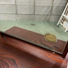 木製 ドレッサー 鏡台 昭和レトロ 幅46cm×奥行33cm×高さ150cm の画像