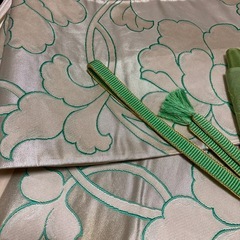 画像変更しました。シルバーベース　お花柄袋帯いかがでしょうか？の画像