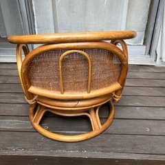 籐製　座椅子の画像