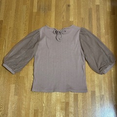 COLZA Honeys リブカットソー ブラウス シャツ 半袖 レース ドットの画像