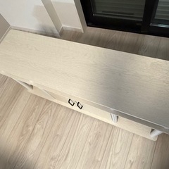 ［ジャンク品］山善　テレビ台 ハイタイプ　ホワイトの画像