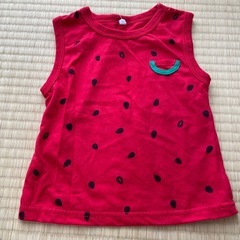 【95】セットアップ すいか ベビー服 夏服の画像