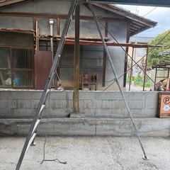 【GO-1688】 ハセガワ 脚立 はしご GS-270 グリーンステップ 園芸用の画像