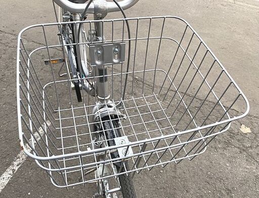 26インチ 自転車 変速なし RUSWAY 鍵付き シルバー×ブラック シティサイクル ママチャリ 札幌市 白石店