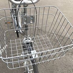 26インチ 自転車 変速なし RUSWAY 鍵付き シルバー×ブラック シティサイクル ママチャリ 札幌市 白石店の画像